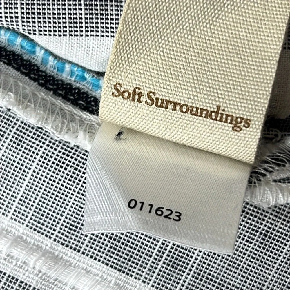SOFT SURROUNDINGS Brookhaven Tunic Top Women‎ SM NEW Embroidery Pockets